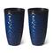 Glitzhome® 23.75" Eco-Friendly Honeycomb Textured Cobalt Blue Tall Plastic Planters, 2ct.